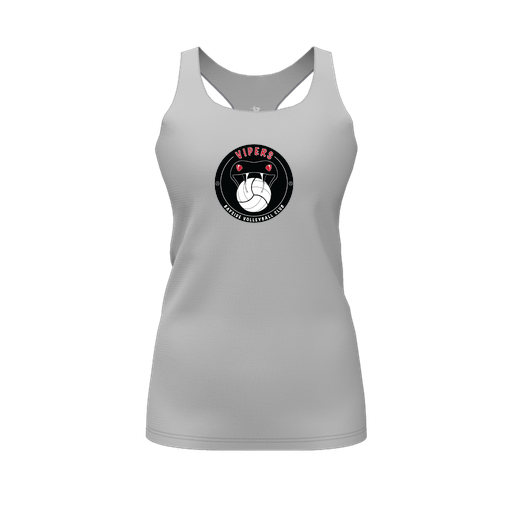 [FT0TRBGY-FYS-LOGO1] Decker Racerback Tank Top (Female Youth S, Gray, Logo 1)