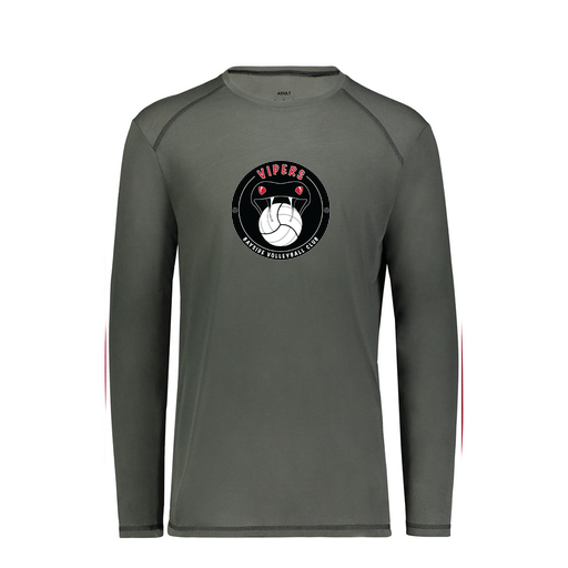 [6845.98D.S-LOGO1] Men's SoftTouch Long Sleeve (Adult S, Gray, Logo 1)