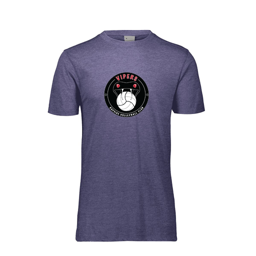 [FTSCUBNV-YS-LOGO1] Decker Youth Tri-Blend T-Shirt - Short Sleeve (Youth S, Navy, Logo 1)