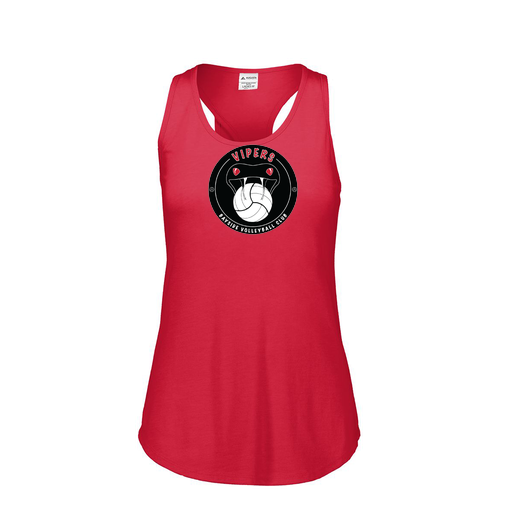 [3078.V96.S-LOGO1] Ladies Tri Blend Tank Top (Female Adult S, Red, Logo 1)