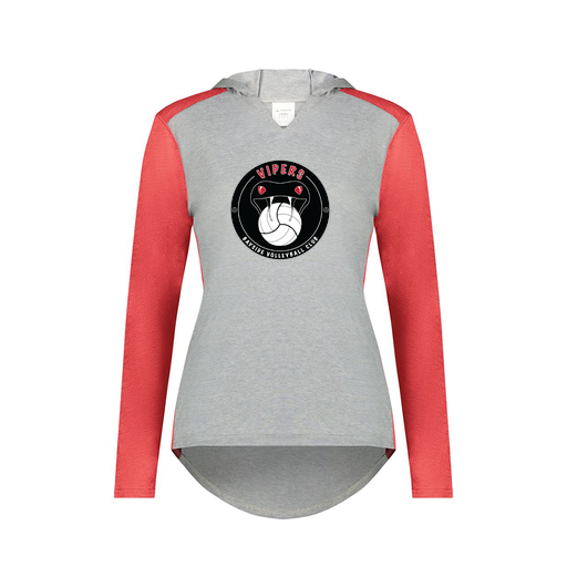 [6902.27V.XS-LOGO1] Ladies Vintage Hoodie (Female Adult XS, Red, Logo 1)