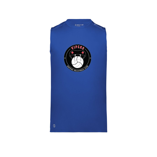 [222593.060.S-LOGO1] Men's CoolDry TankTop (Adult S, Royal, Logo 1)