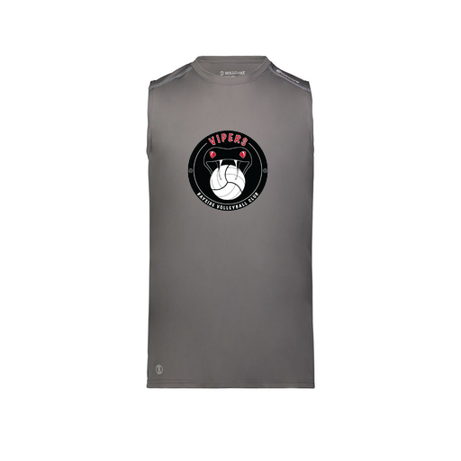 [222593.98D.S-LOGO1] Men's CoolDry TankTop (Adult S, Gray, Logo 1)
