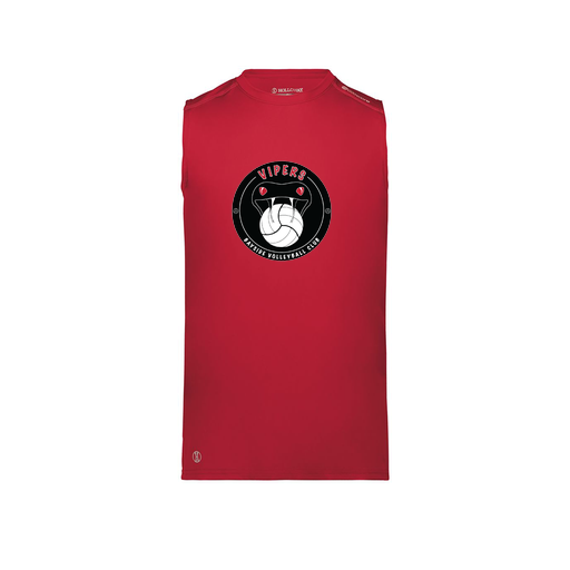 [222593.083.S-LOGO1] Men's CoolDry TankTop (Adult S, Red, Logo 1)