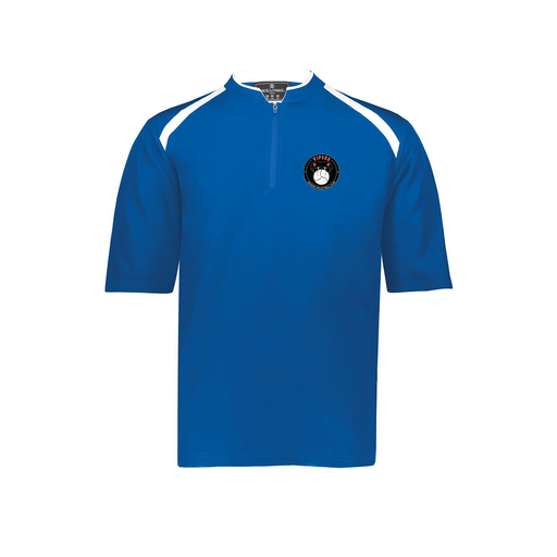 [229581-AS-RYL-LOGO1] Men's Dugout Short Sleeve Pullover (Adult S, Royal, Logo 1)