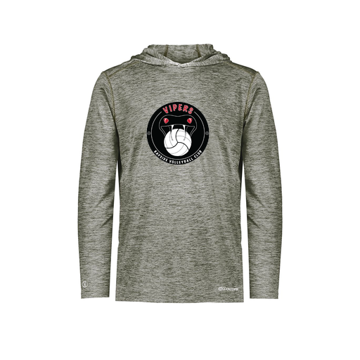 [FOLHCGGY-AS-LOGO1] Decker Men's Charge Hoodie (Adult S, Gray, Logo 1)