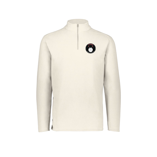 [6863.53T.XS-LOGO1] Men's MicroFleece 1/4 Zip Pullover (Adult XS, White, Logo 1)