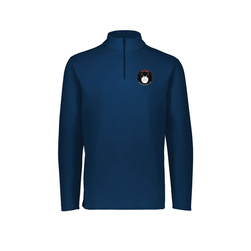 [6863.065.XS-LOGO1] Men's MicroFleece 1/4 Zip Pullover (Adult XS, Navy, Logo 1)