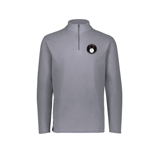 [6863.059.XS-LOGO1] Men's MicroFleece 1/4 Zip Pullover (Adult XS, Gray, Logo 1)