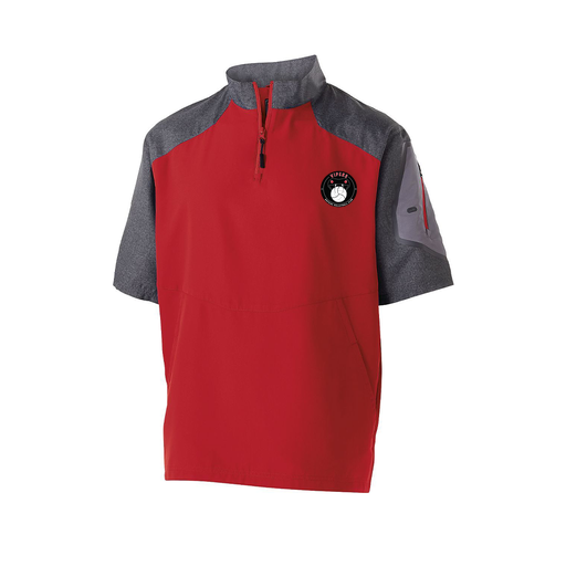 [229545.H01.XS-LOGO1] Men's Raider SS Pullover (Adult XS, Red, Logo 1)