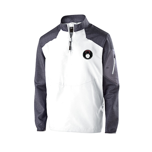 [229155.H04.XS-LOGO1] Men's Raider LS Pullover (Adult XS, White, Logo 1)