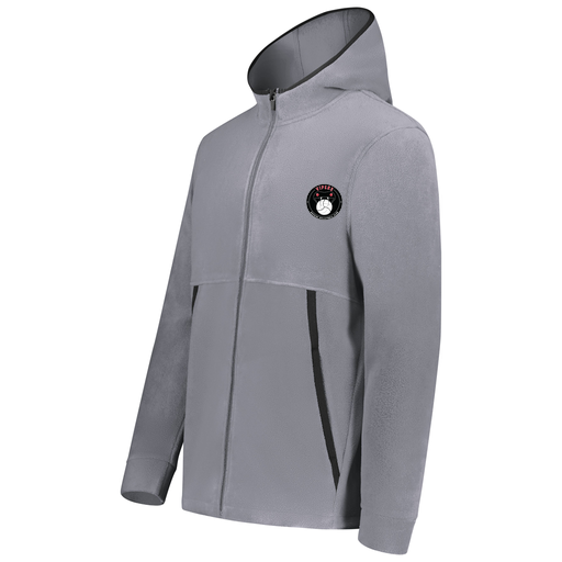 [6859.059.XS-LOGO1] Youth Chill Full Zip Fleece (Youth XS, Gray, Logo 1)