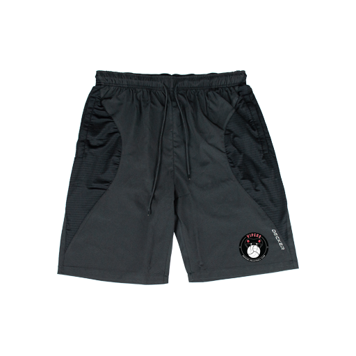 [CUS-DFW-SHOR-PER-CRV-BLK-YXXS-LOGO1] Shorts (Curve Shorts) (Youth XXS, Black, Logo 1)