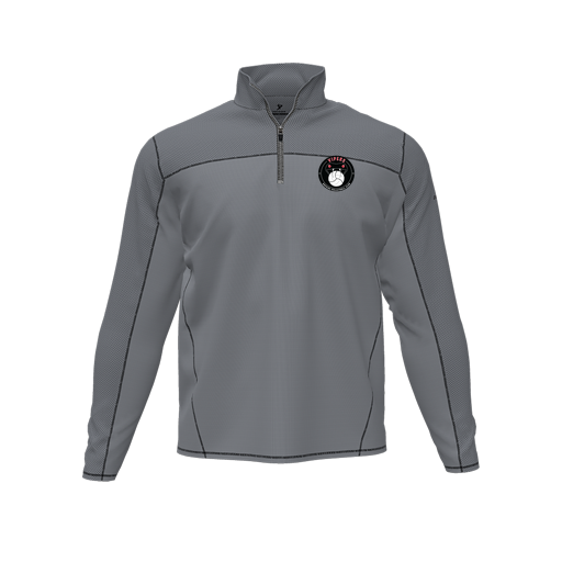 [CUS-DFW-QTRZ-PER-LSL-GRY-AS-LOGO1] Quarter Zip Pullover (Adult S, Gray, Logo 1)