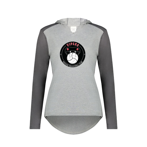 [6902.30V.XS-LOGO1] Ladies Vintage Hoodie (Female Adult XS, Gray, Logo 1)