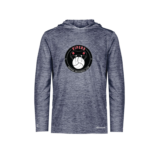 [FOLHCGNV-AS-LOGO1] Men's Charge Hoodie (Adult S, Navy, Logo 1)