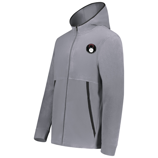 [6858.059.XS-LOGO1] Men's Chill Full Zip Fleece (Adult XS, Gray, Logo 1)