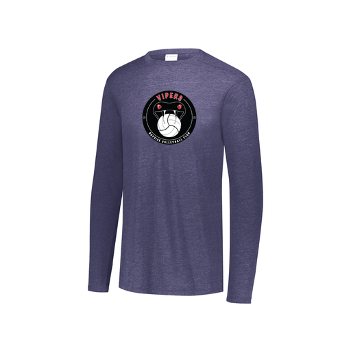 [FTLCUBNV-YS-LOGO1] Decker Youth Tri-Blend T-Shirt - Long Sleeve (Youth S, Navy, Logo 1)