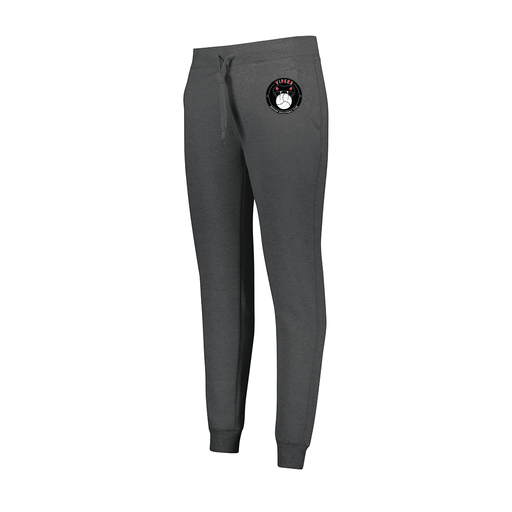 [229748.E83.XS-LOGO1] Ladies 60/40 Fleece Jogger (Female Adult XS, Gray, Logo 1)