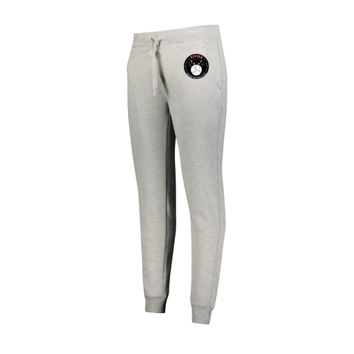 [229748.017.XS-LOGO1] Ladies 60/40 Fleece Jogger (Female Adult XS, Silver, Logo 1)