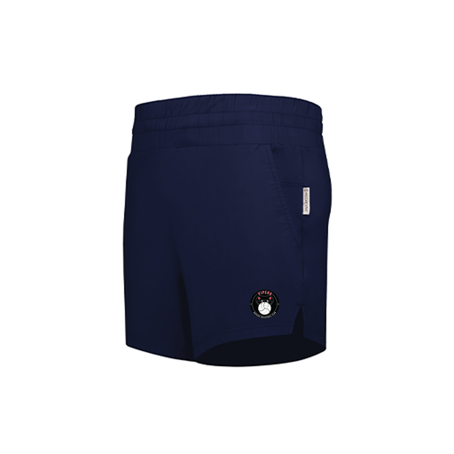 [223704.065.XS-LOGO1] LADIES VENTURA SOFT KNIT SHORTS (Female Adult XS, Navy, Logo 1)