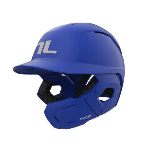 [34100023M05205] Potenza Batting Helmet with Jaw Flap (XS/S, Matte Blue, Right-Handed)